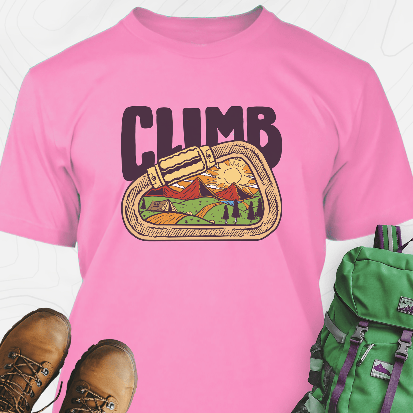 Carabiner Climb Mountains T-Shirt