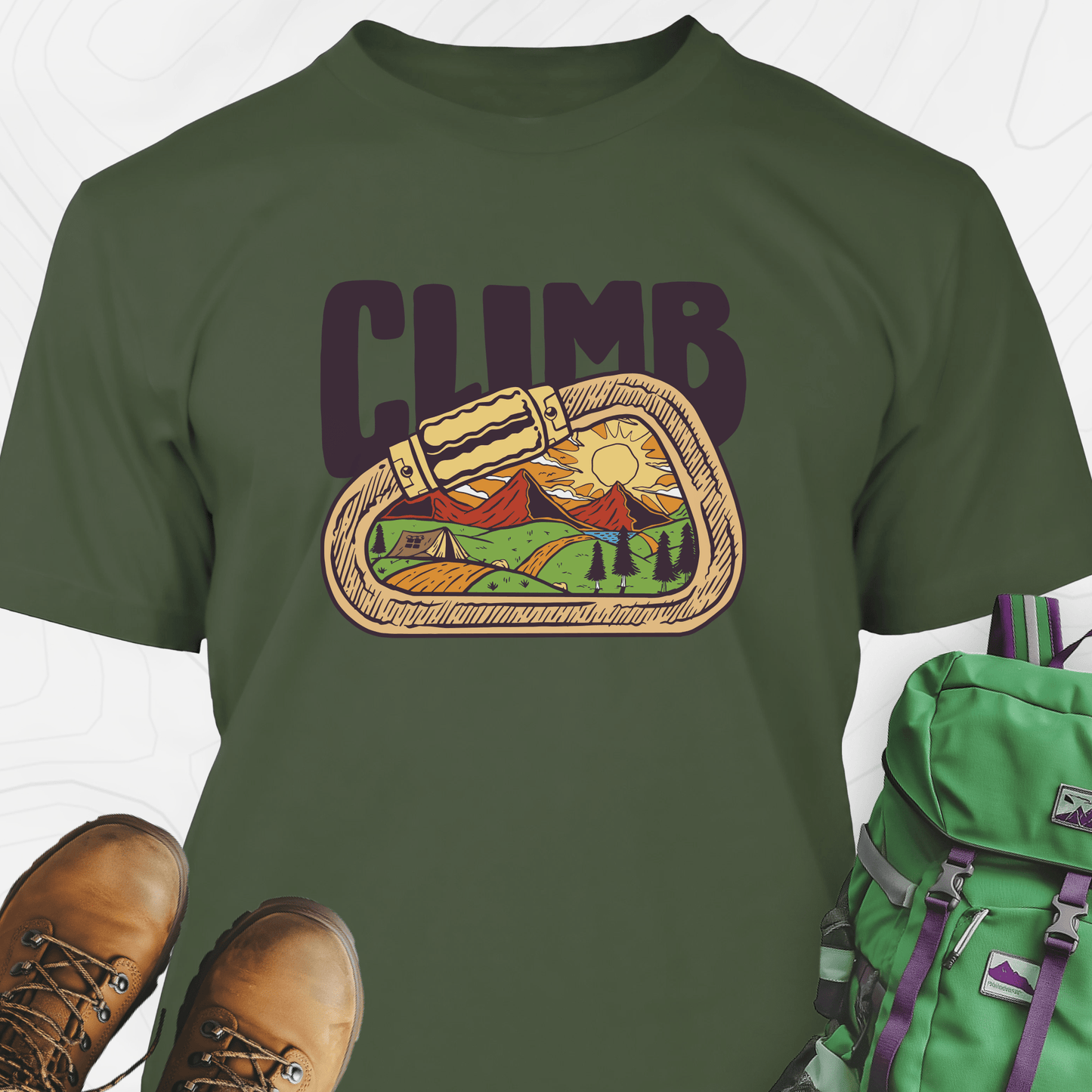 Carabiner Climb Mountains T-Shirt