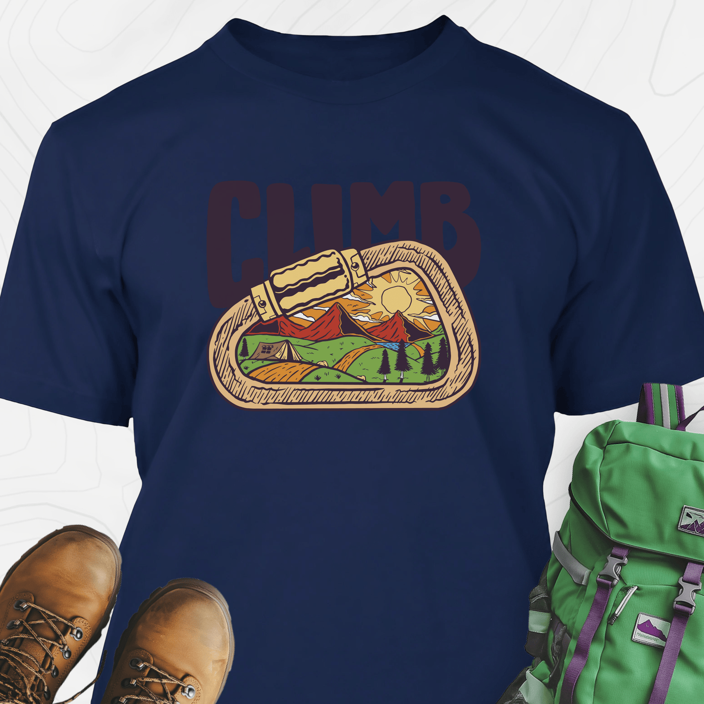 Carabiner Climb Mountains T-Shirt