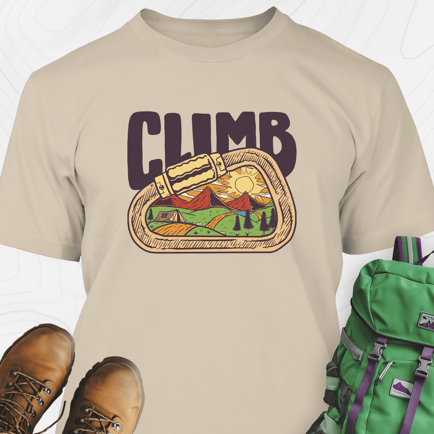 Carabiner Climb Mountains T-Shirt