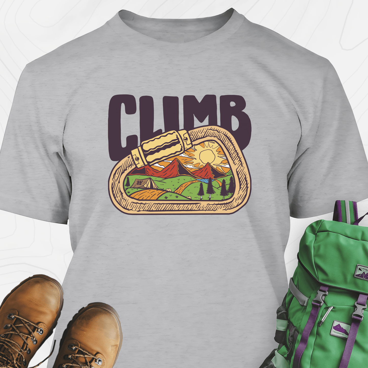 Carabiner Climb Mountains T-Shirt