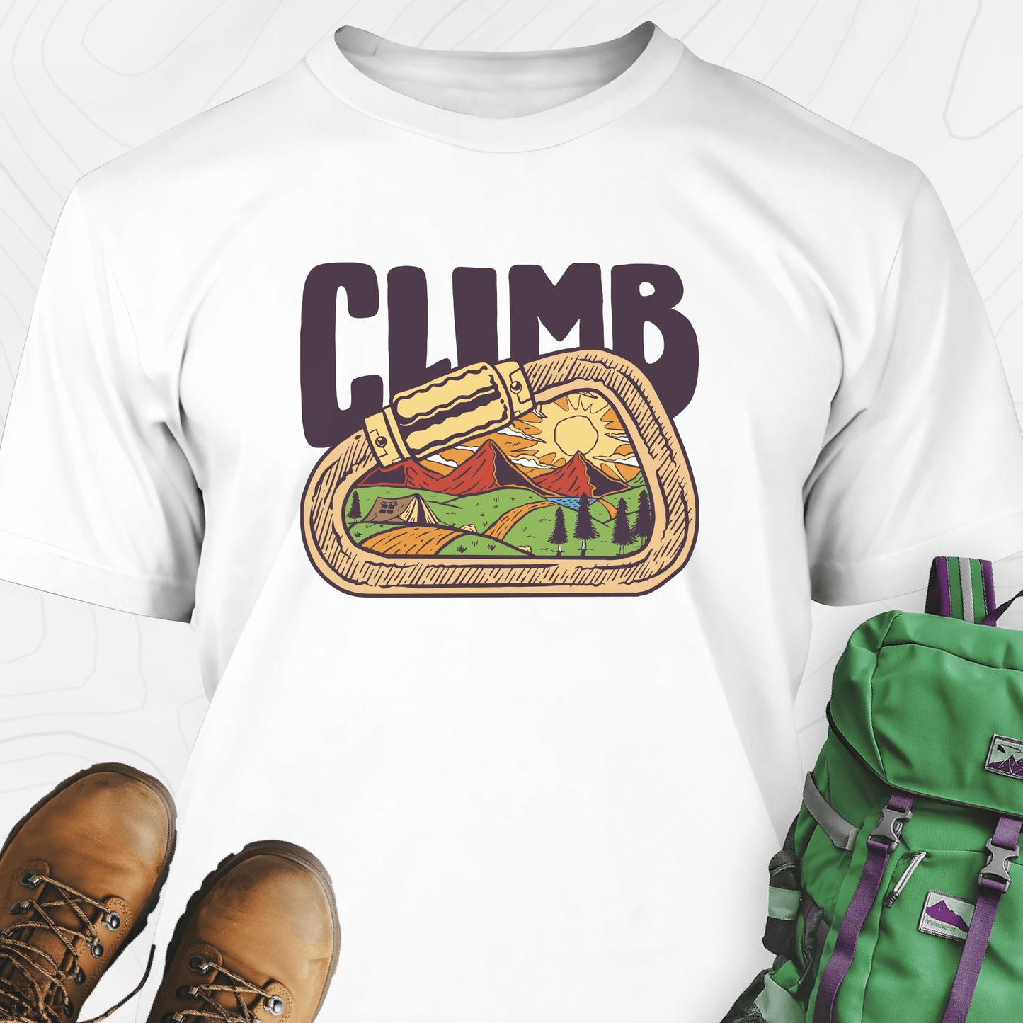 Carabiner Climb Mountains T-Shirt