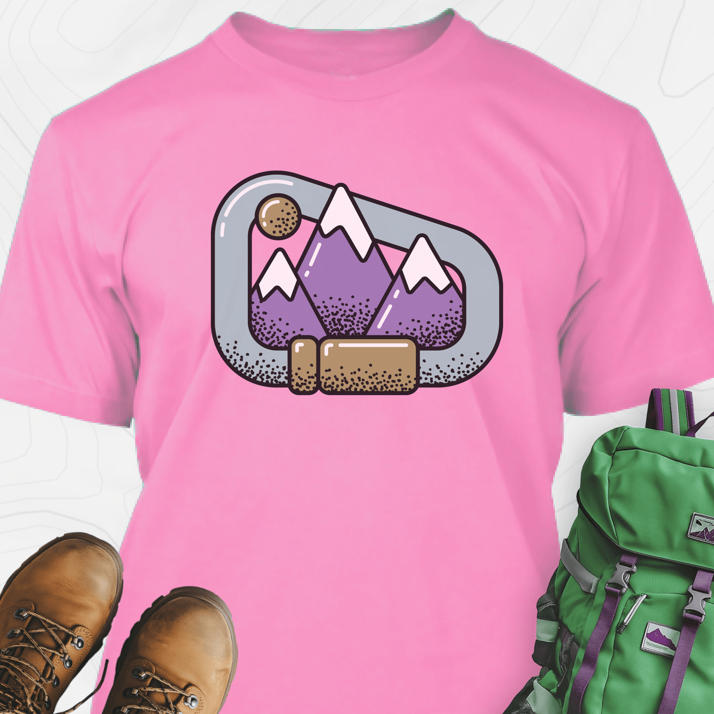 Carabiner Snow Capped Mountains T-Shirt
