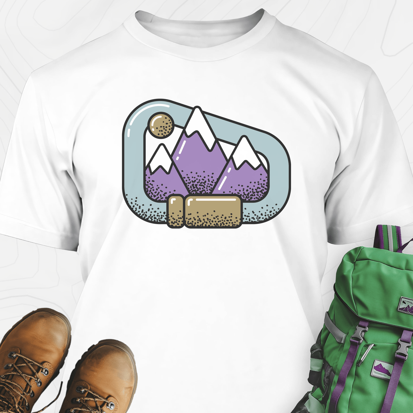 Carabiner Snow Capped Mountains T-Shirt