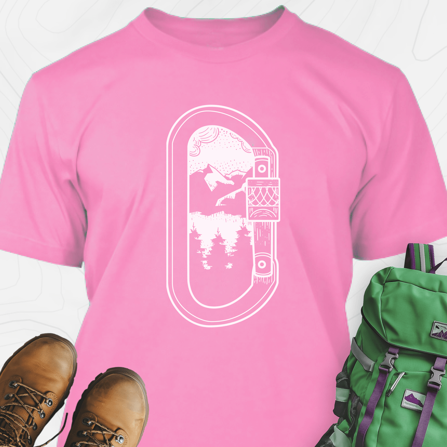 Carabiner Mountain Scene T-Shirt