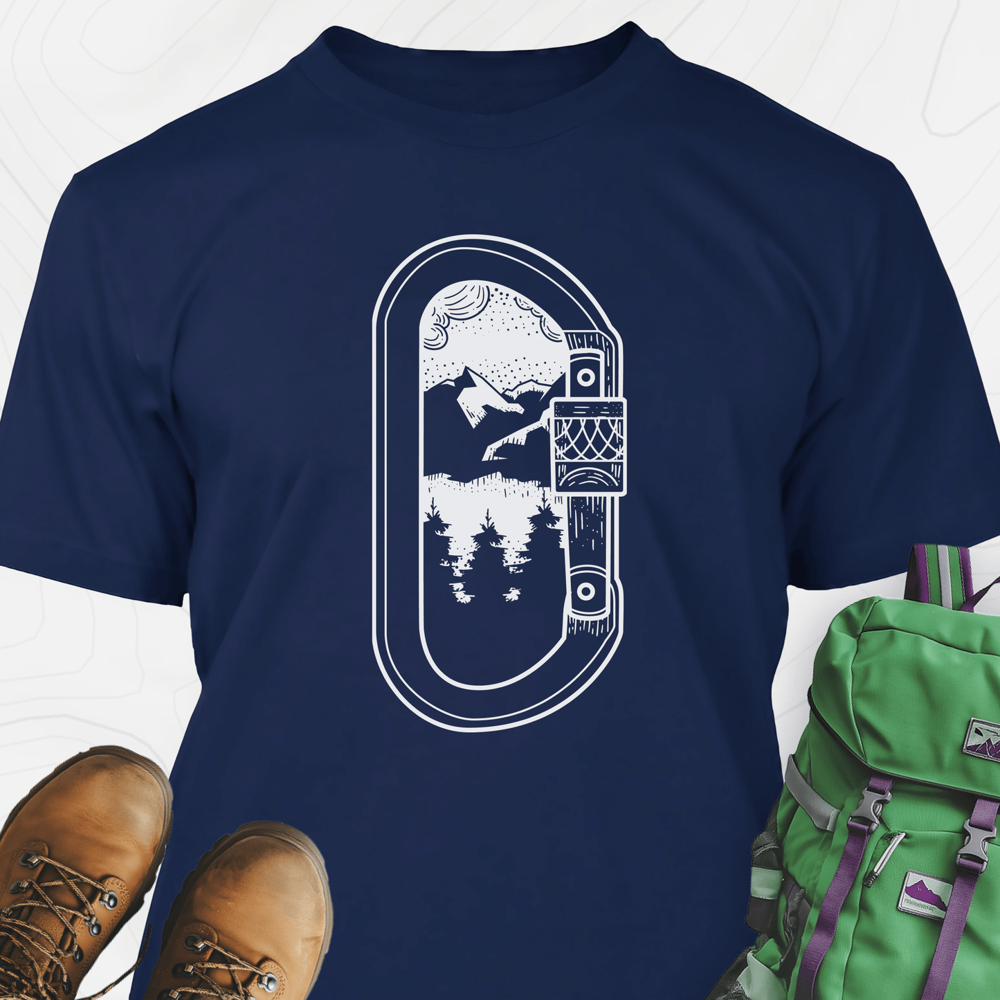 Carabiner Mountain Scene T-Shirt
