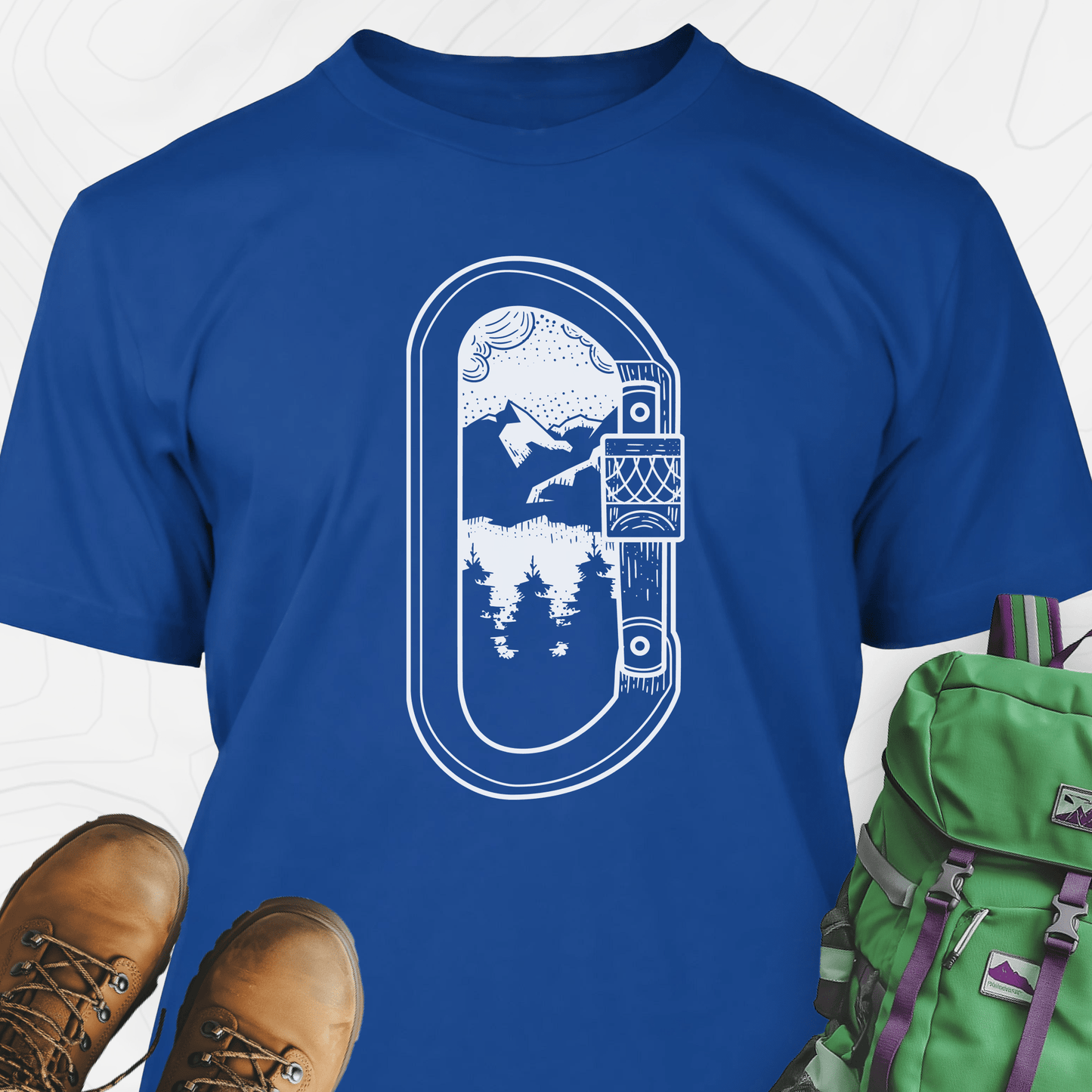 Carabiner Mountain Scene T-Shirt