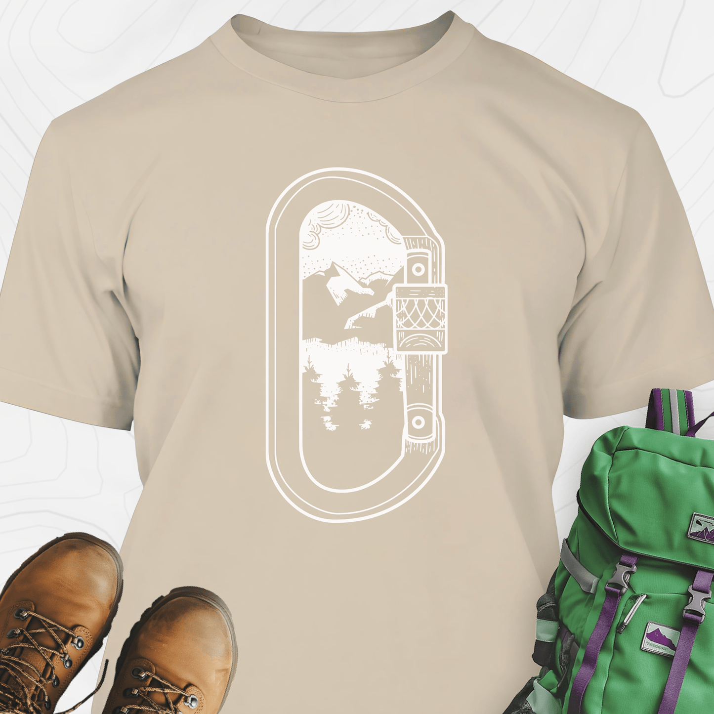 Carabiner Mountain Scene T-Shirt