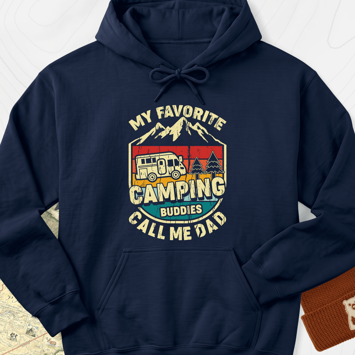 My Favorite Camping Buddies Hoodie - Navy