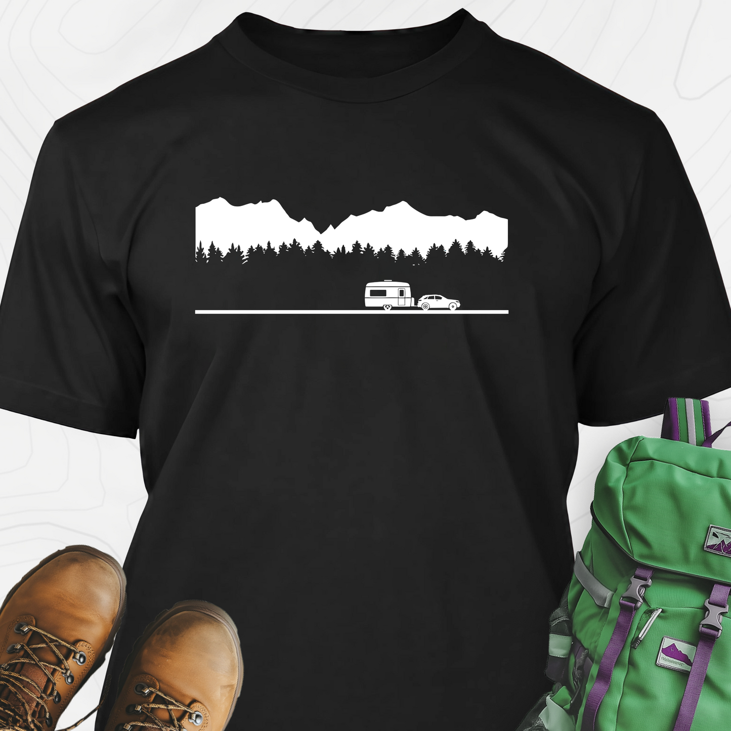 Trailer in the Mountains T-Shirt