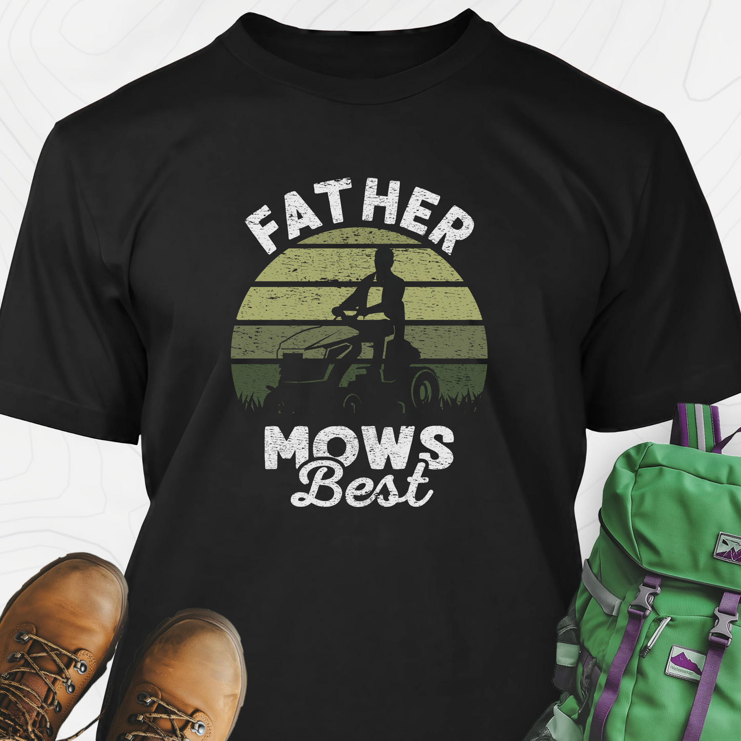 Father Mows Best Ride-on T-Shirt