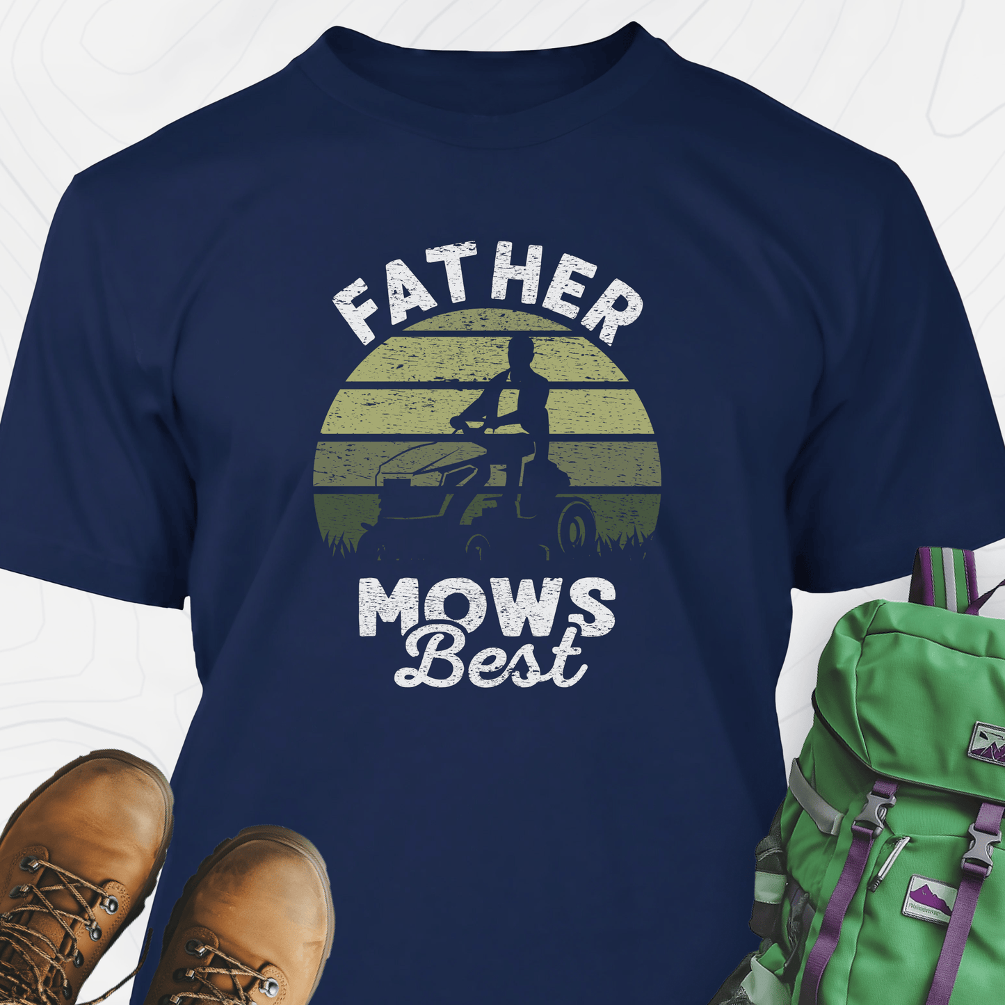 Father Mows Best Ride-on T-Shirt