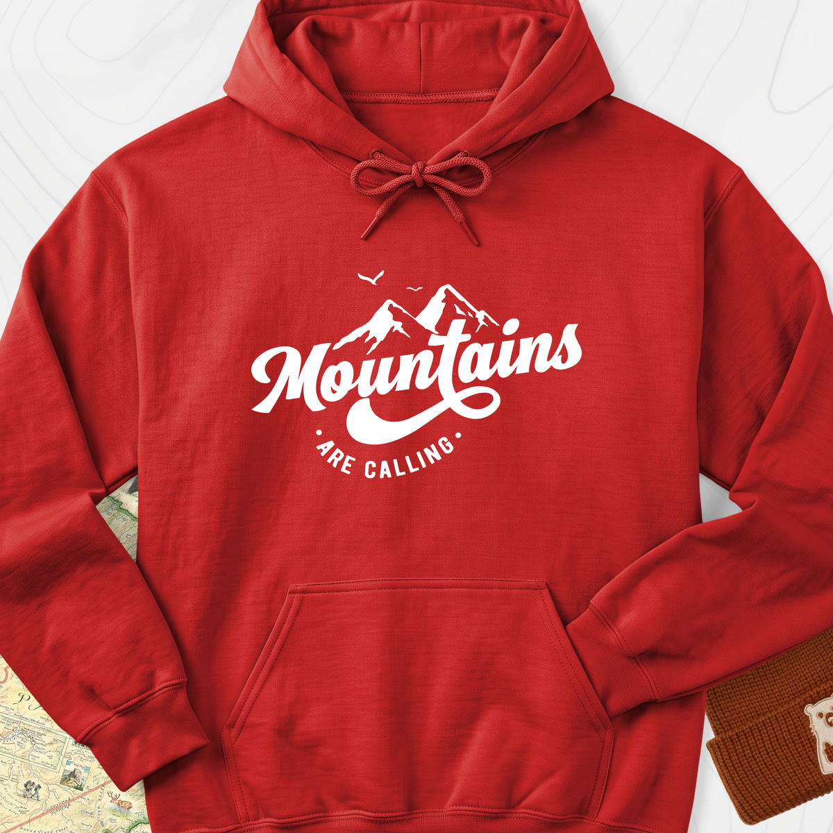 Calling Mountains Hoodie - Red