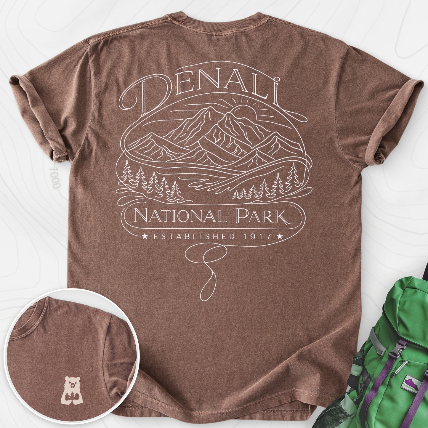 Denali National Park Back Print