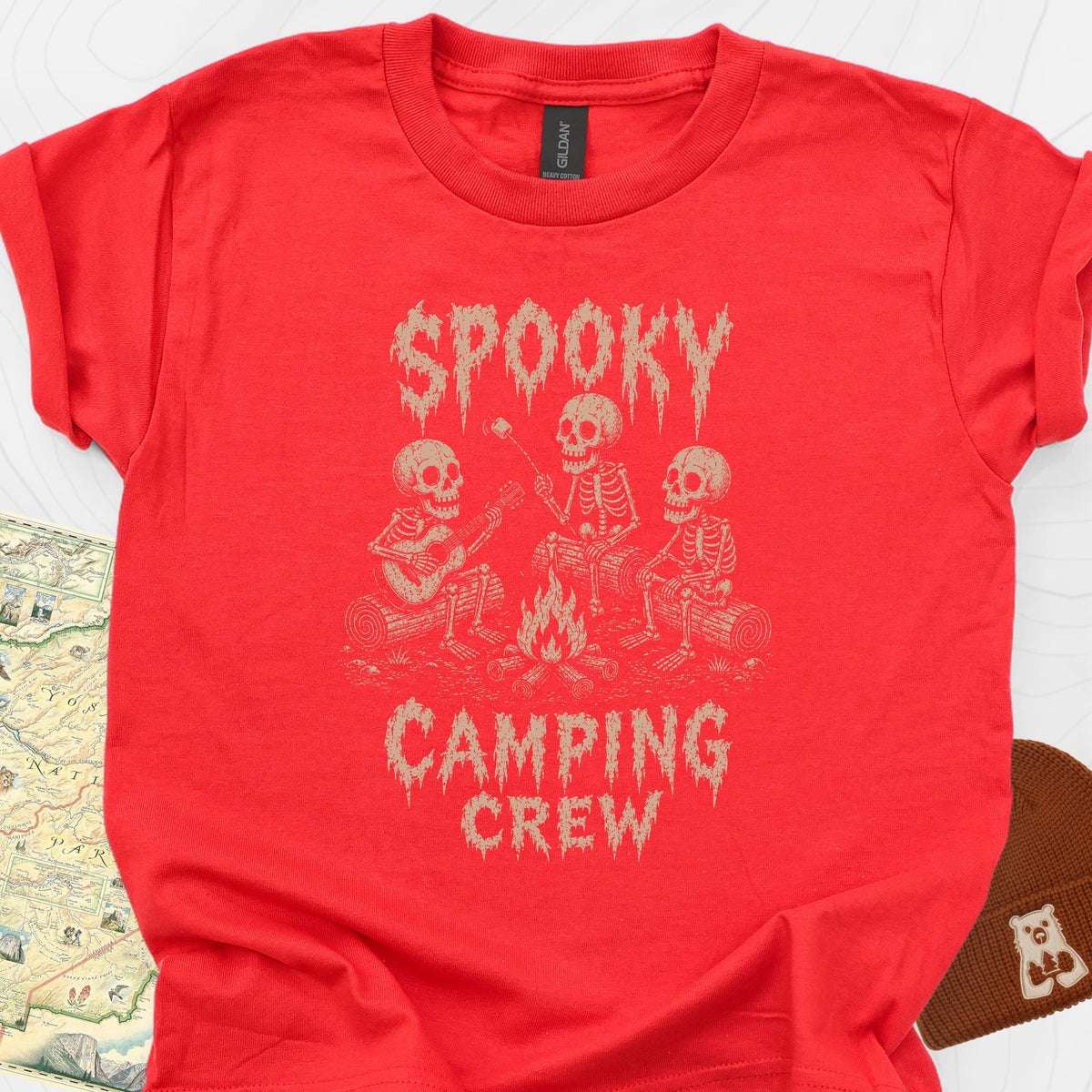 Spooky Camping Crew Youth Tee