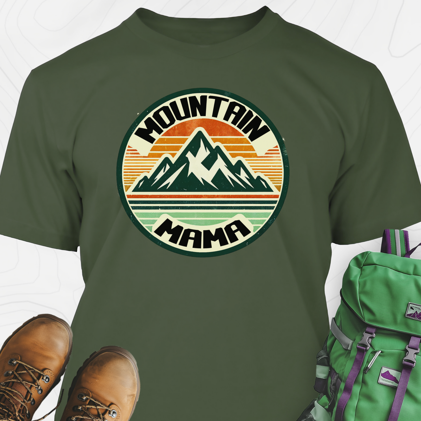 Retro Mountain Mama T-Shirt