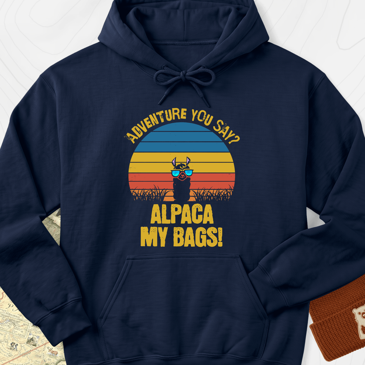 Alpaca My Bags Hoodie - Navy