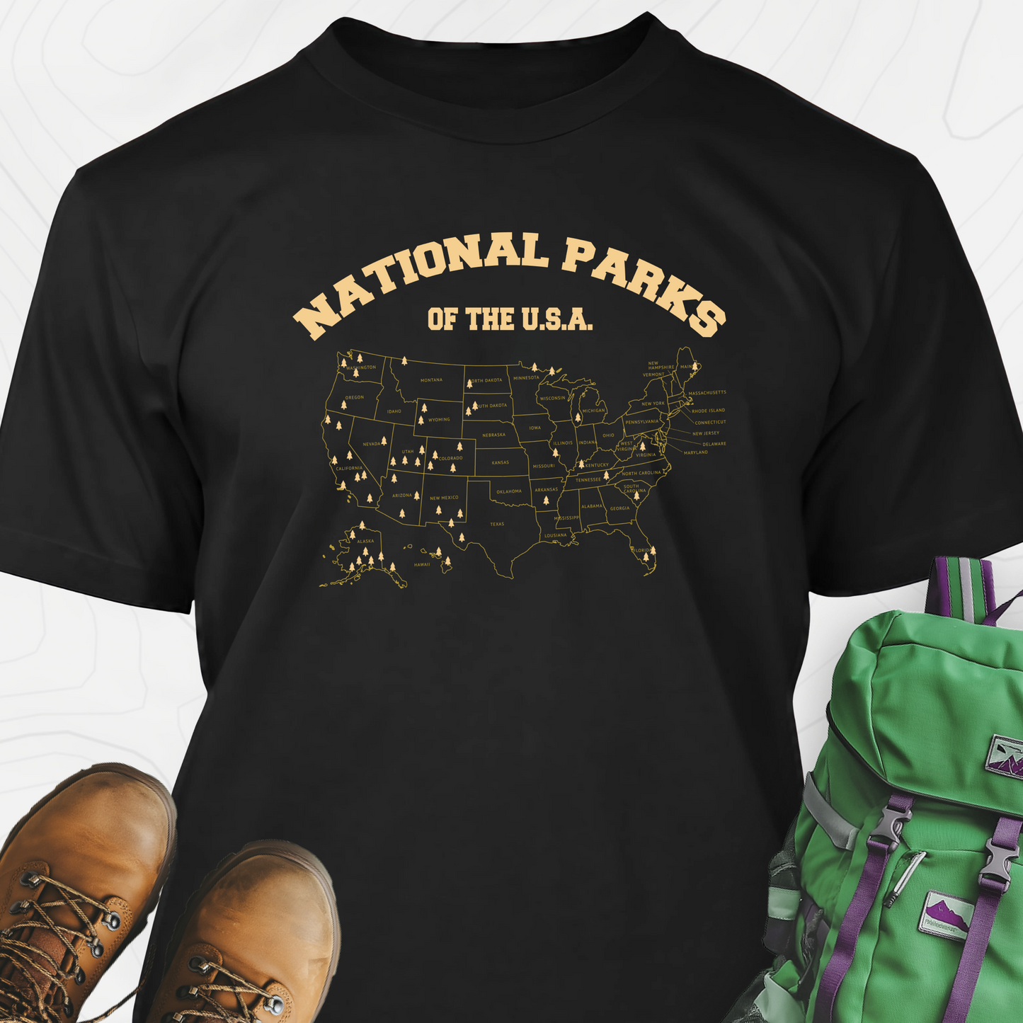 National Parks Map T-Shirt