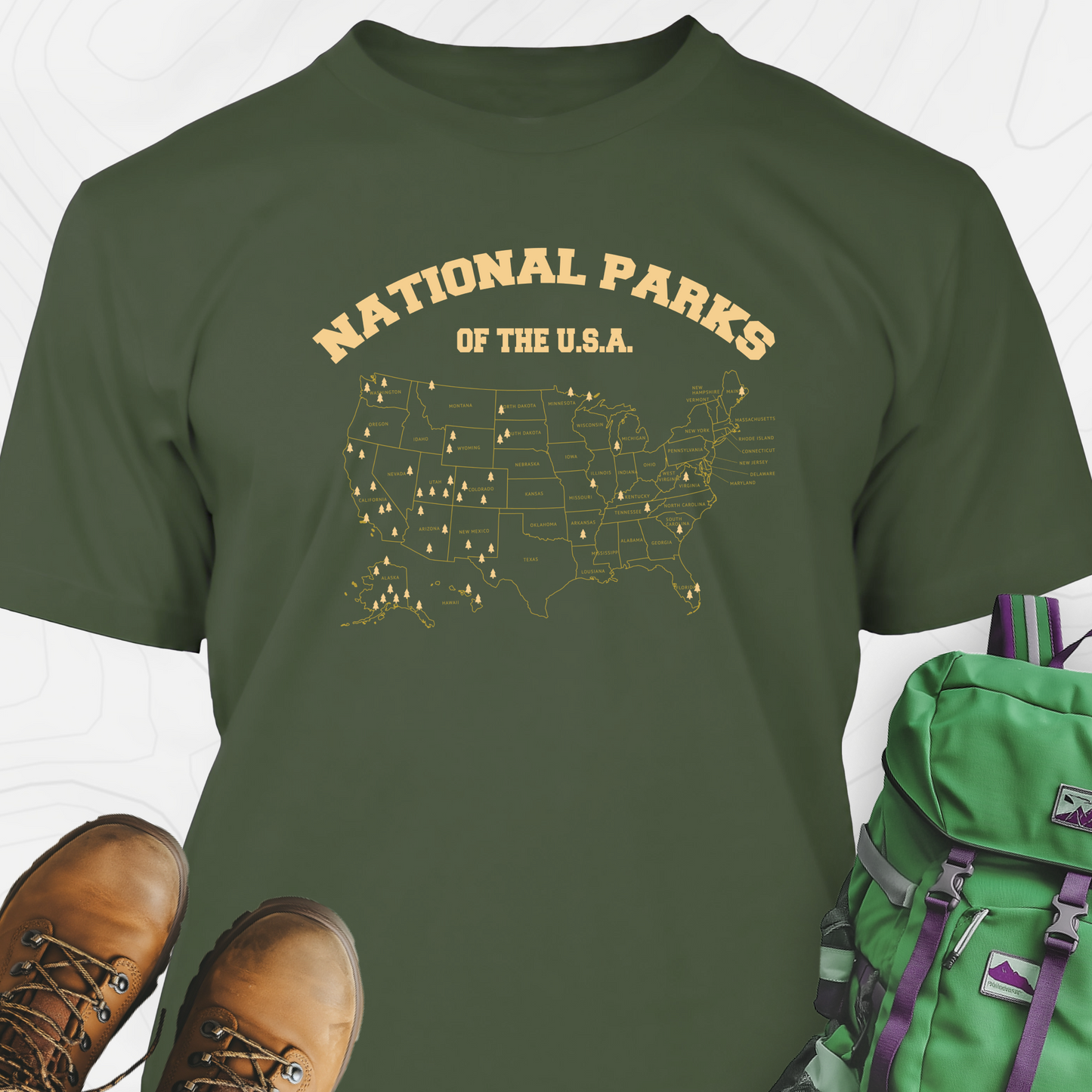 National Parks Map T-Shirt