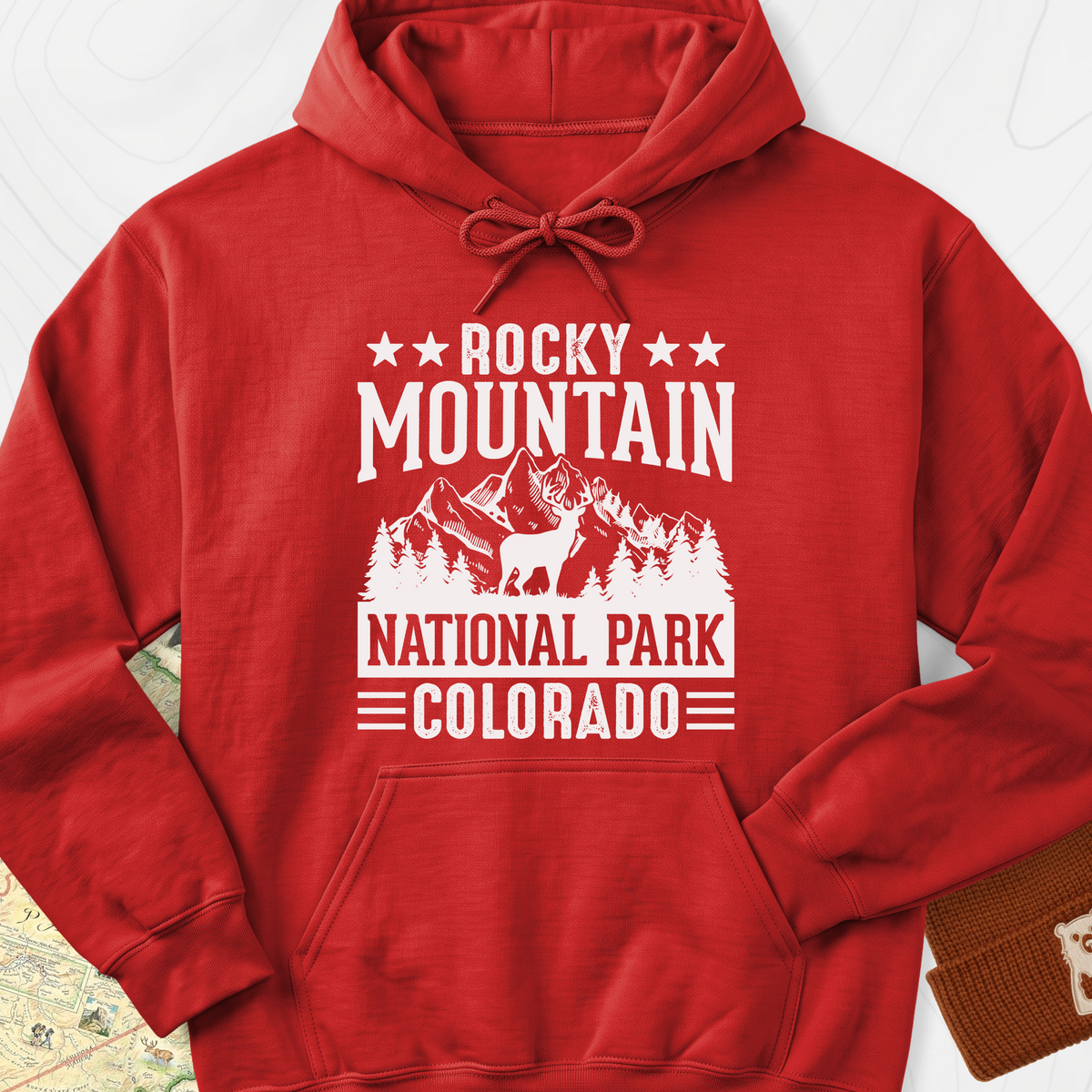 Rocky Mountain Hoodie - Red