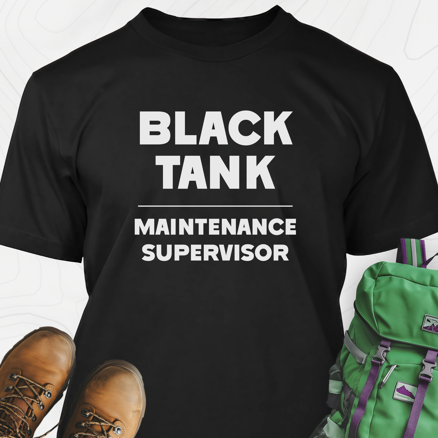 Black Tank Maintenance Supervisor T-Shirt