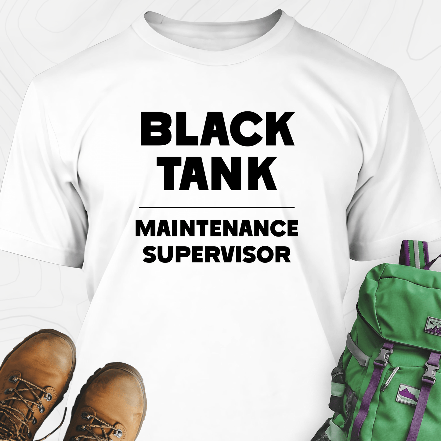 Black Tank Maintenance Supervisor T-Shirt