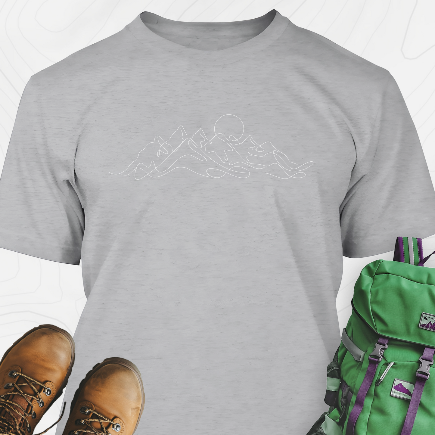 Line Art Mountains T-Shirt
