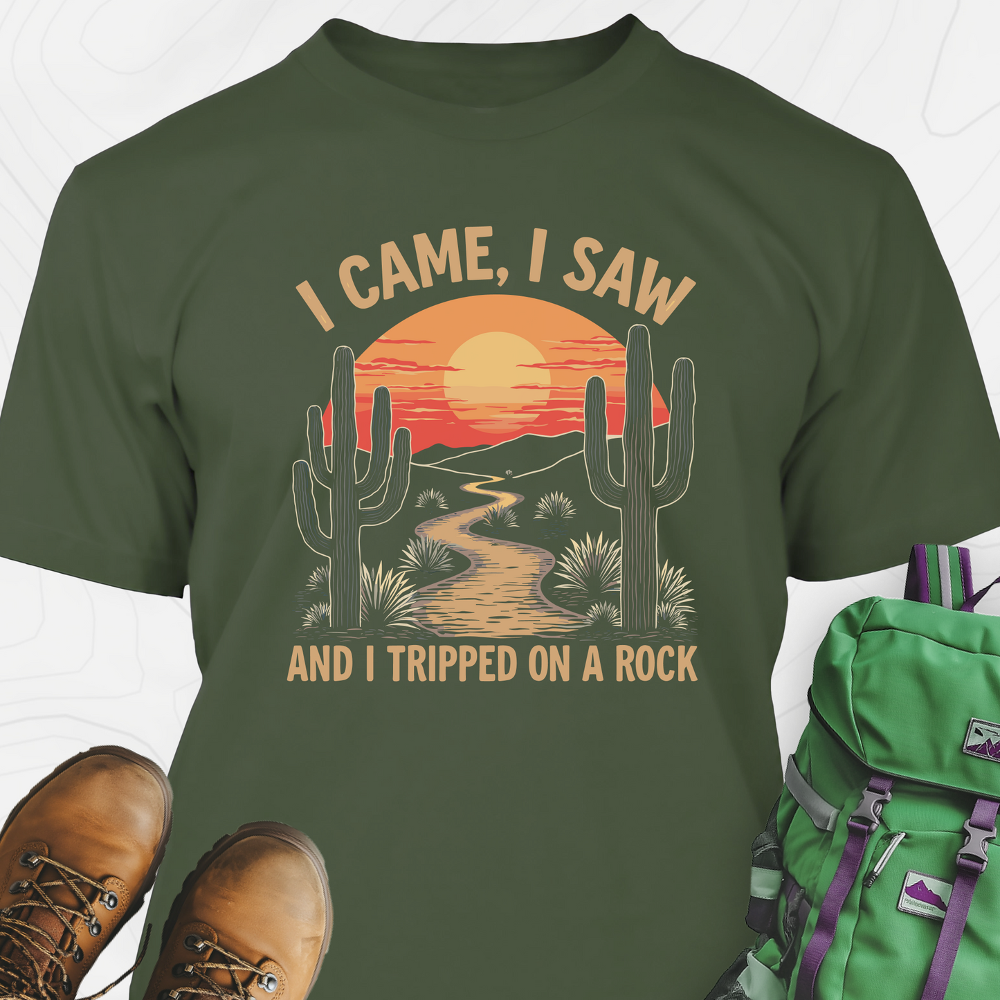 I Came, I Saw, I Tripped On A Rock T-Shirt