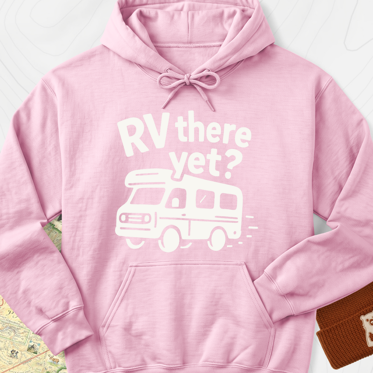 RV There Yet? Hoodie - Light Pink