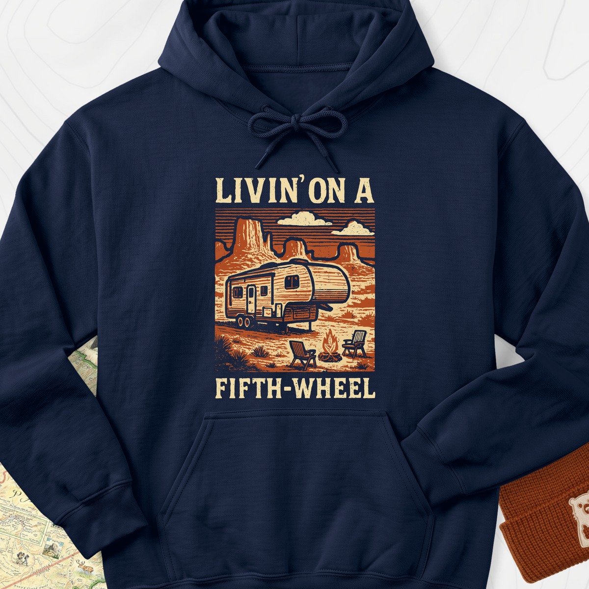 Livin’ on a Fifth-Wheel Hoodie - Navy