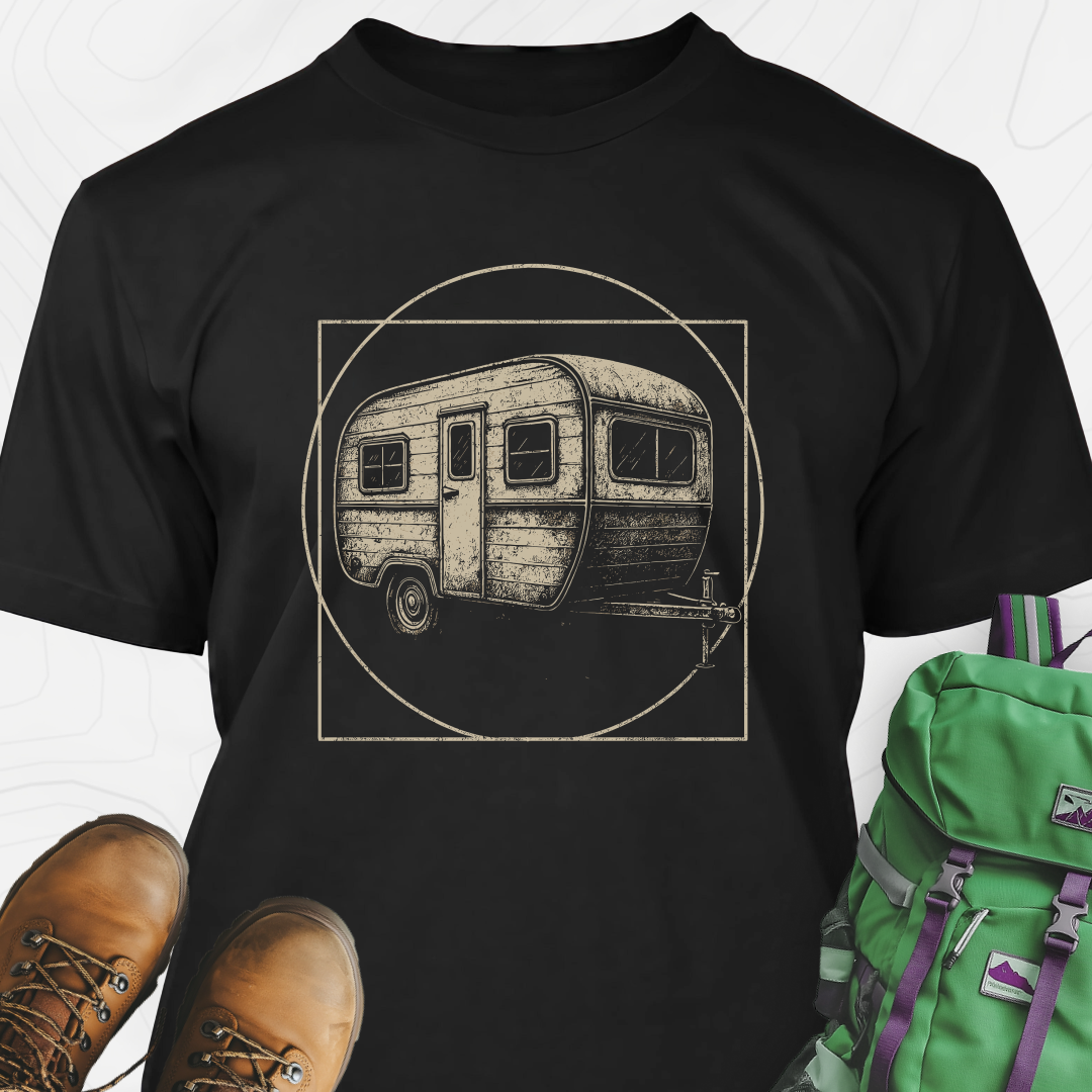 Vintage Camper Sketch T-Shirt
