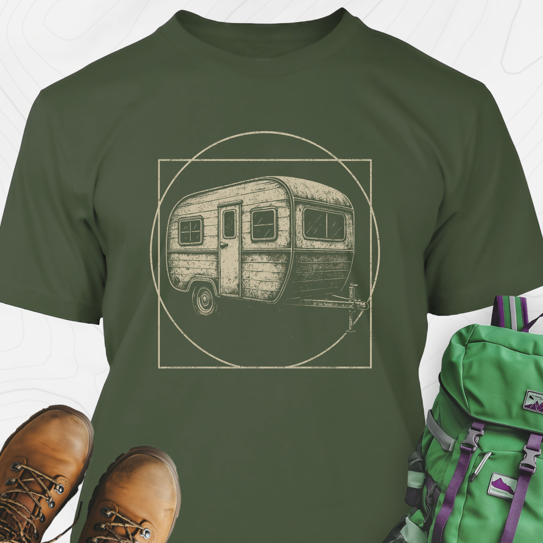 Vintage Camper Sketch T-Shirt