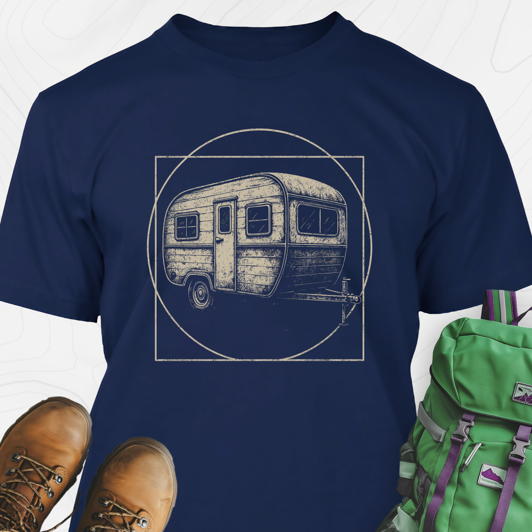 Vintage Camper Sketch T-Shirt