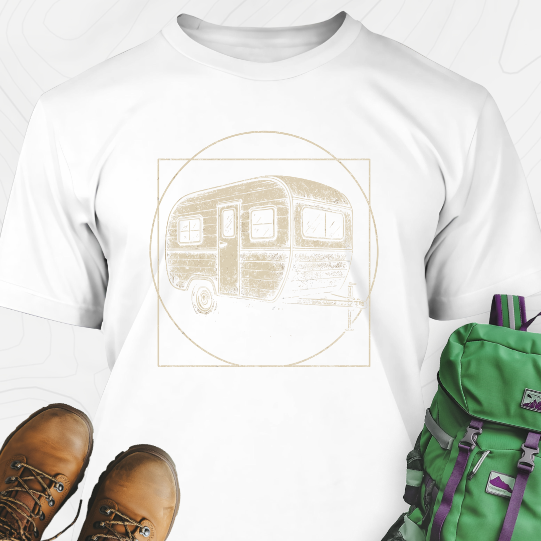 Vintage Camper Sketch T-Shirt