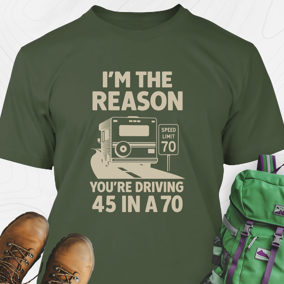 Driving 45 in a 70 T-Shirt