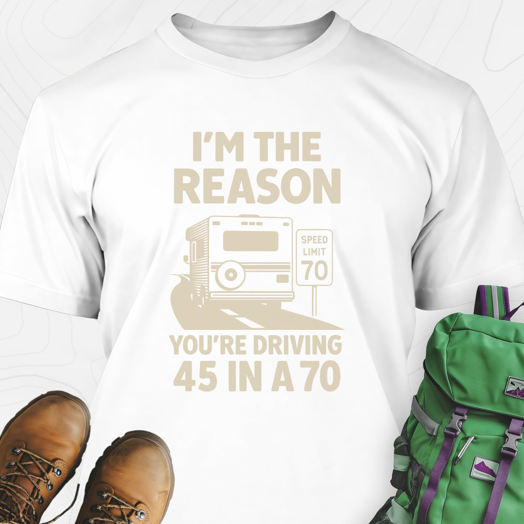 Driving 45 in a 70 T-Shirt