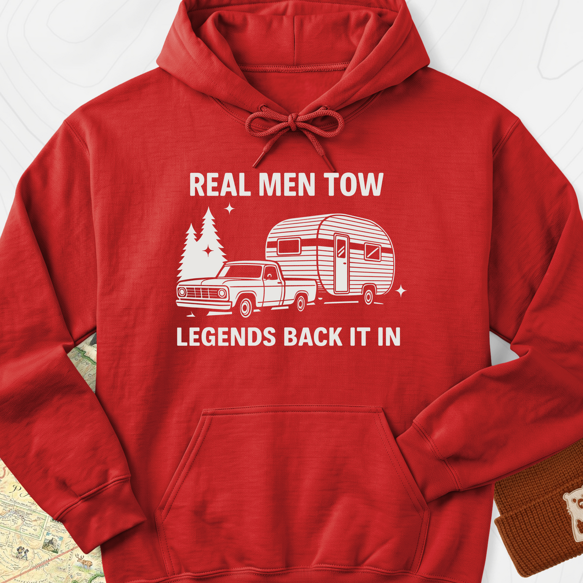 Real Men Tow Hoodie - Red