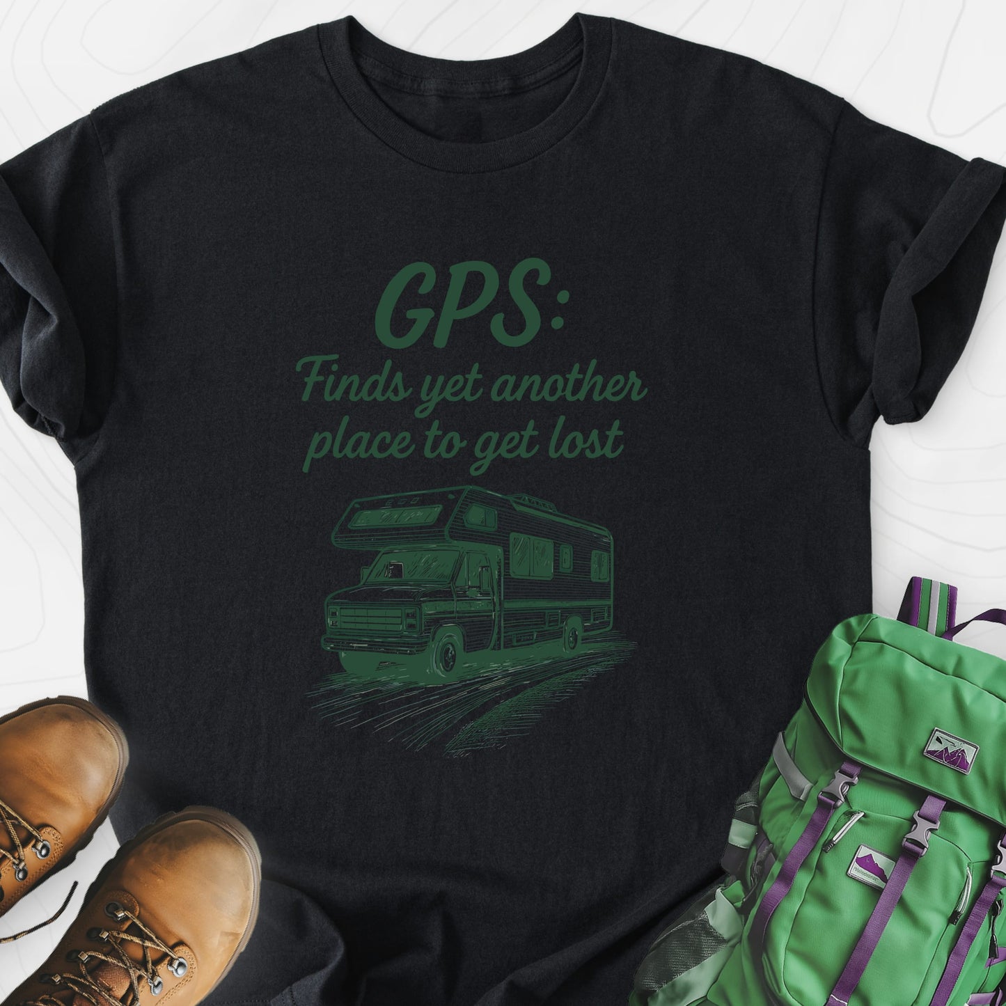Another Place to Get Lost Black front print lightweight T-shirt