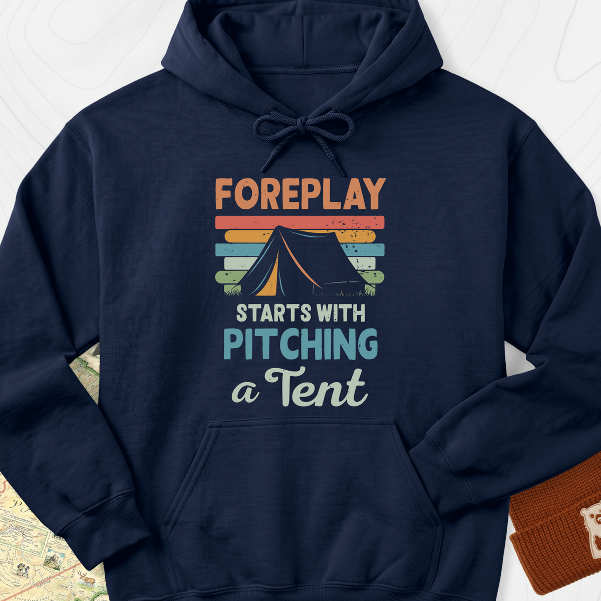 Pitching a Tent Hoodie - Navy