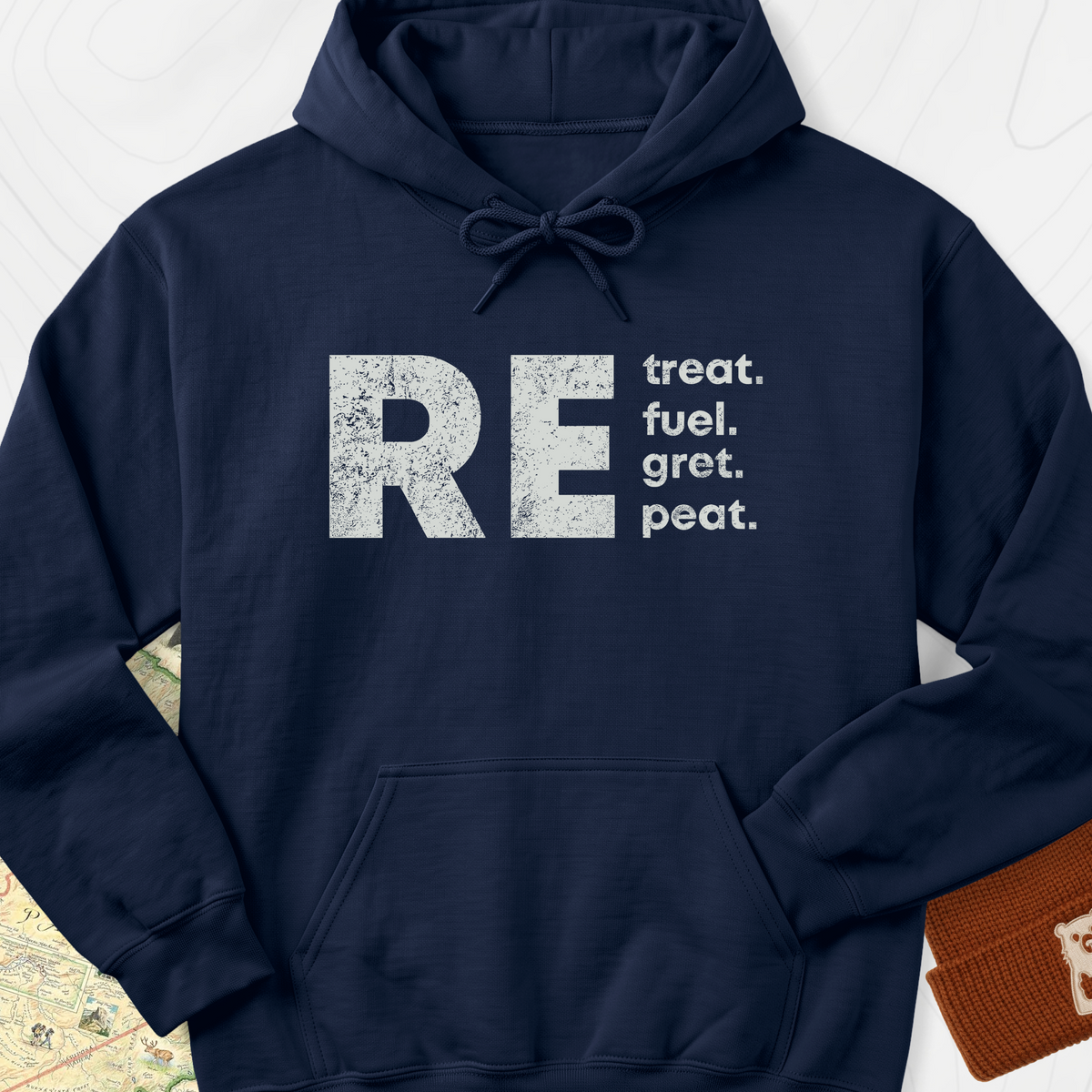 RE.peat Hoodie - Navy