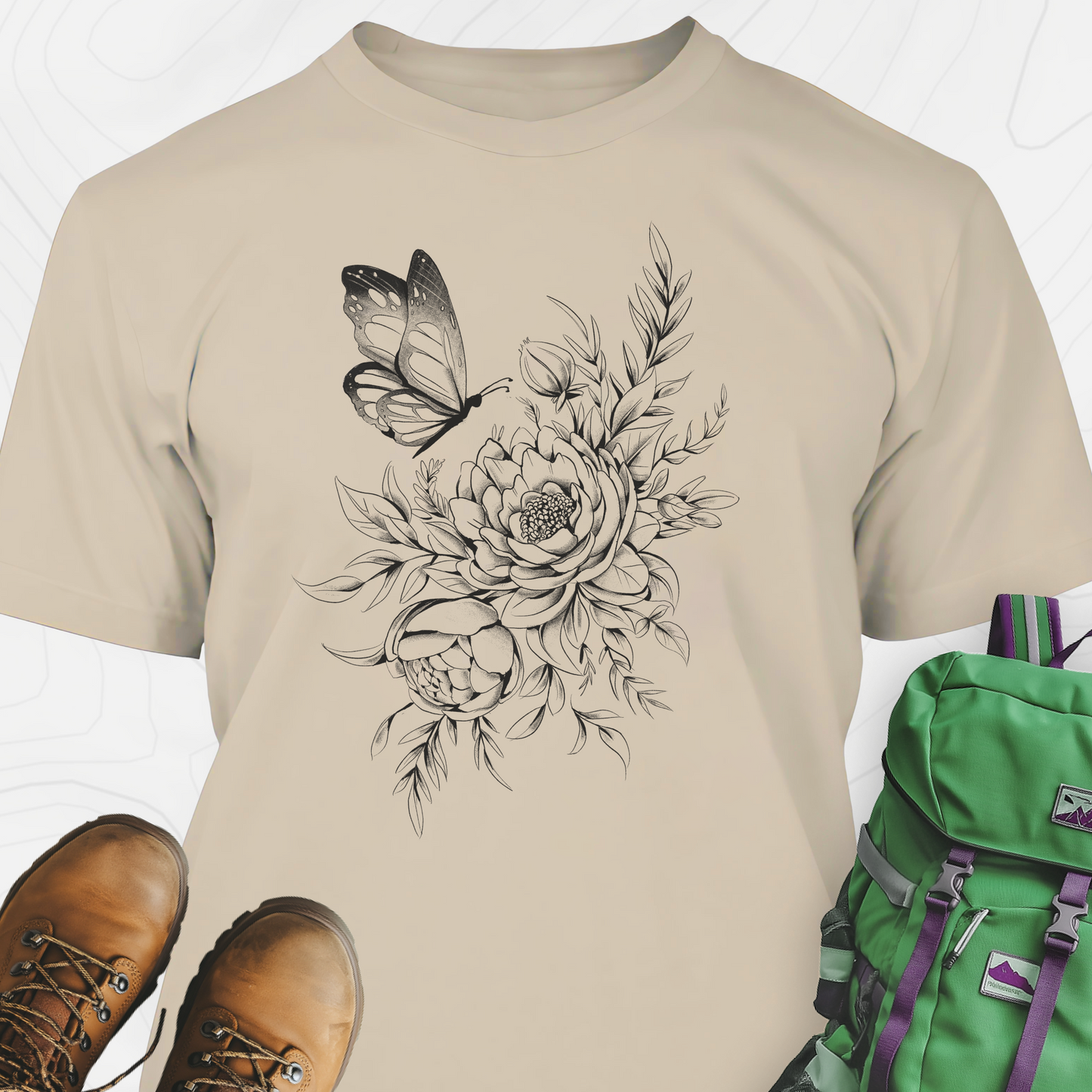 Floral Butterfly T-Shirt