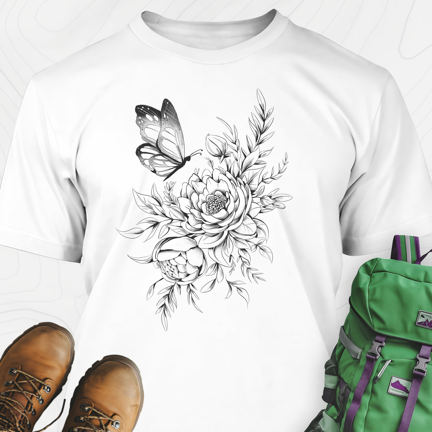 Floral Butterfly T-Shirt