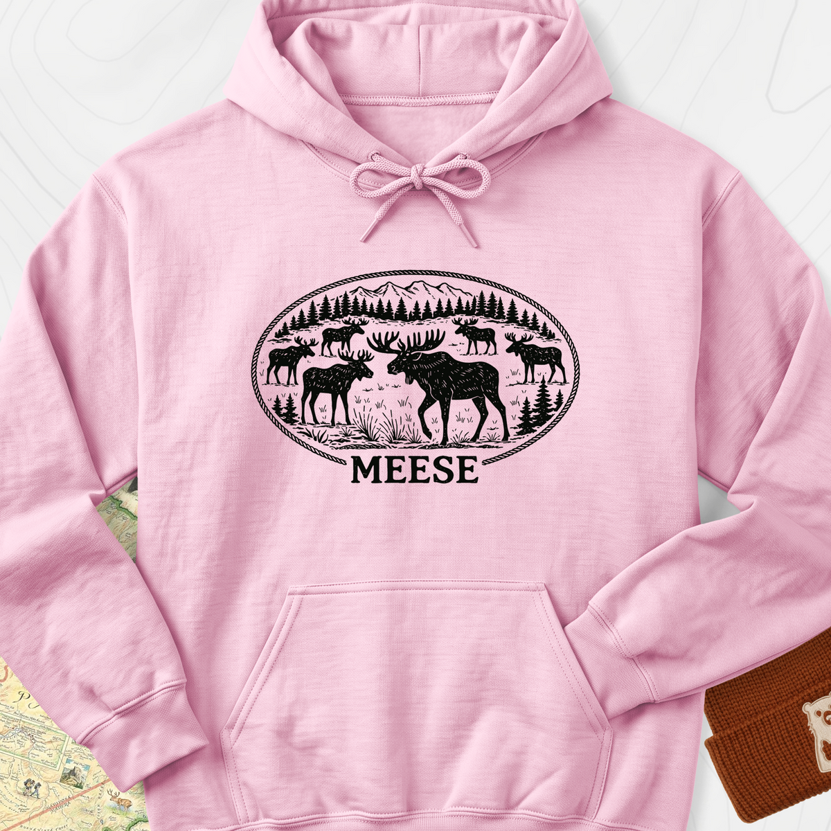 Meese Hoodie - Light Pink