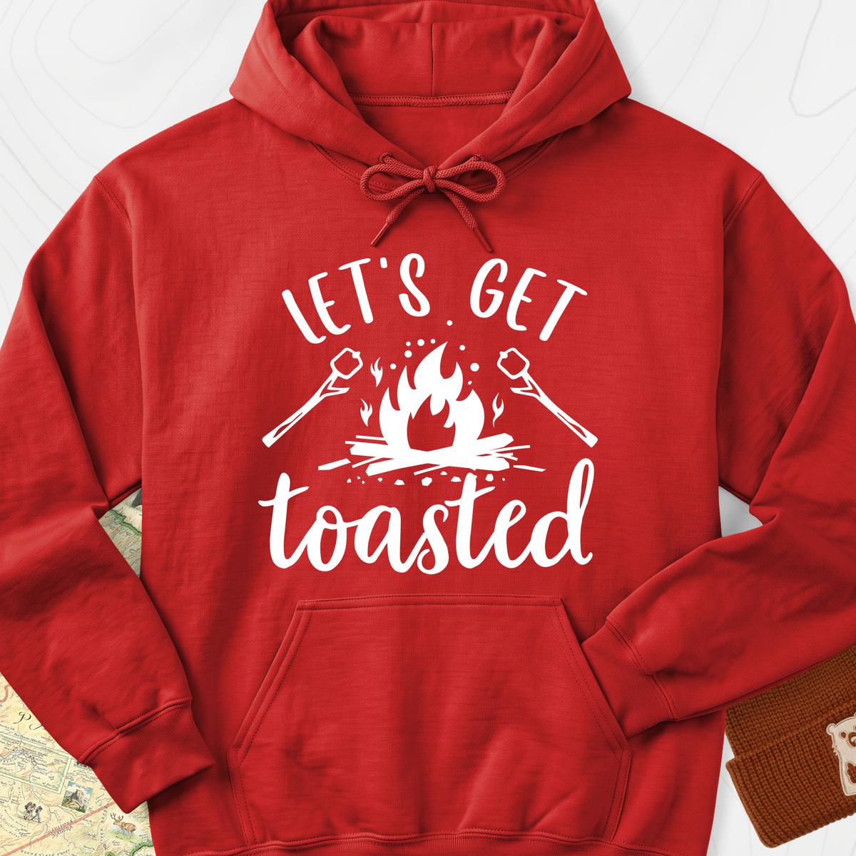 Let's Get Toasted Hoodie - Red