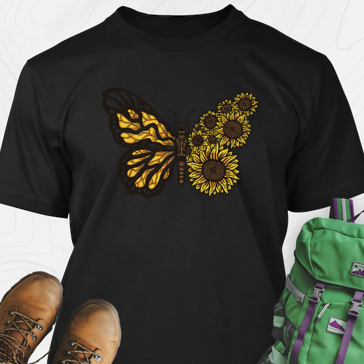 Butterfly Sunflower T-Shirt