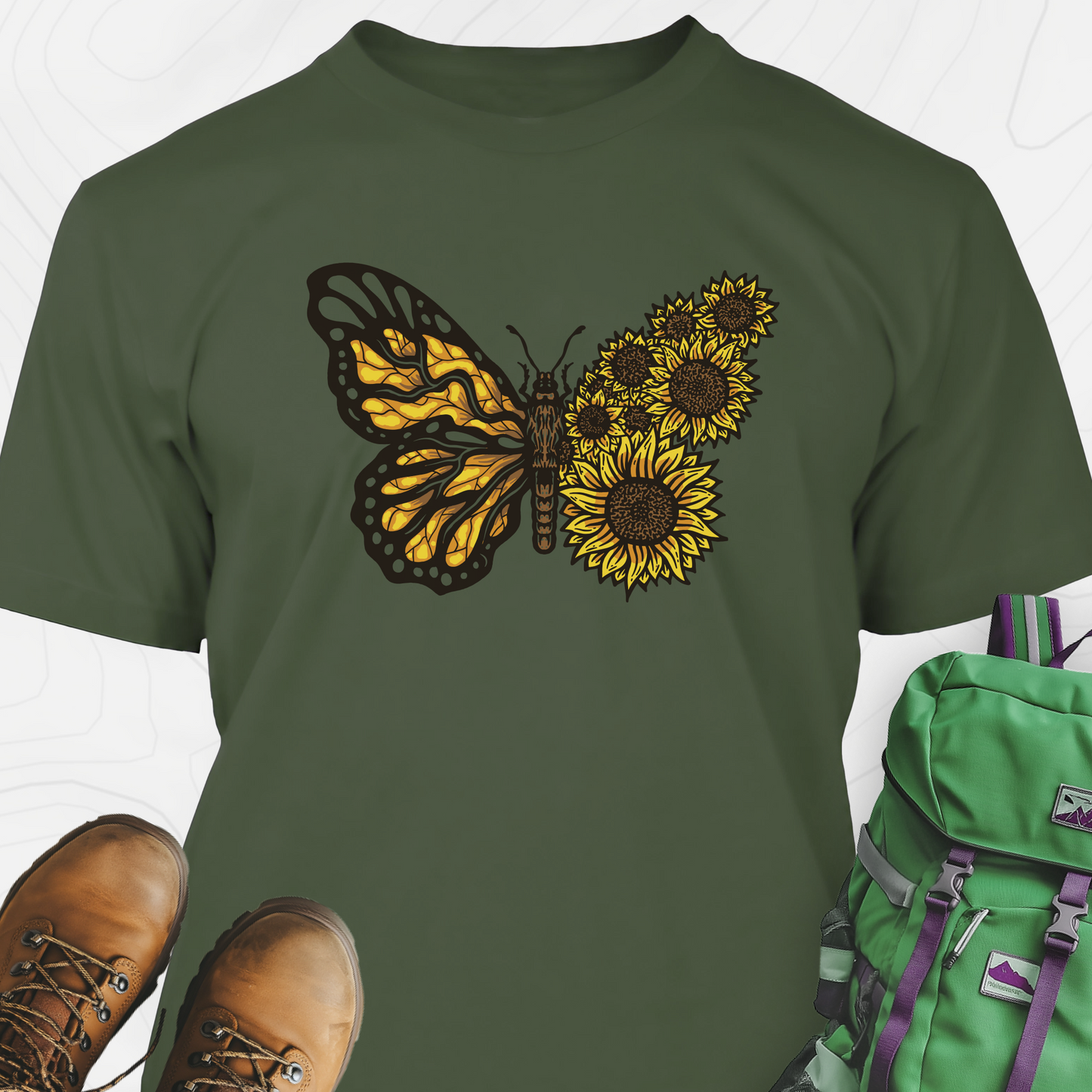Butterfly Sunflower T-Shirt