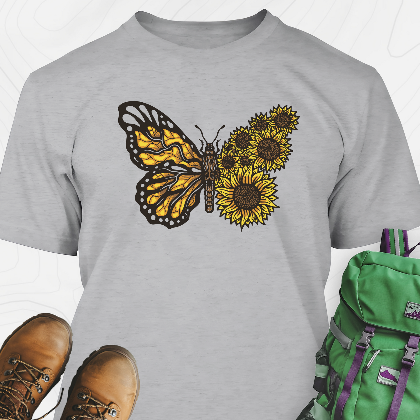 Butterfly Sunflower T-Shirt