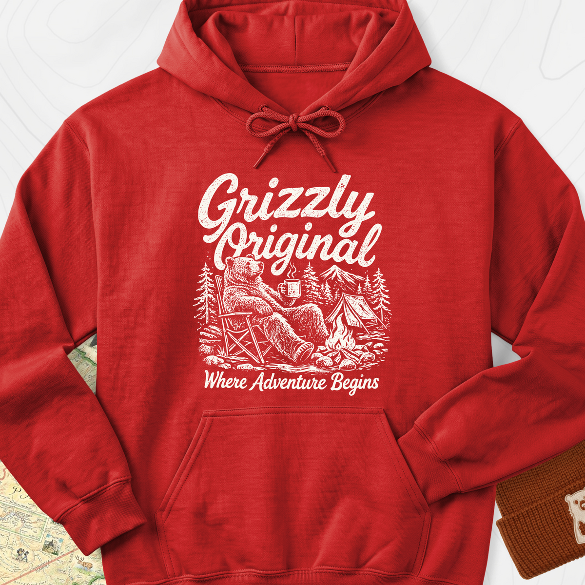 Grizzly Original Hoodie - Red