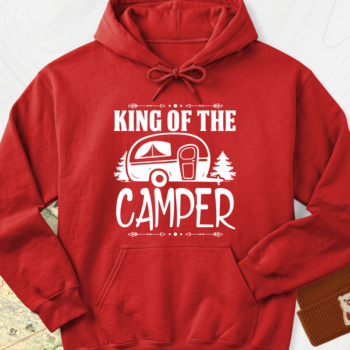 Camping King Hoodie - Red