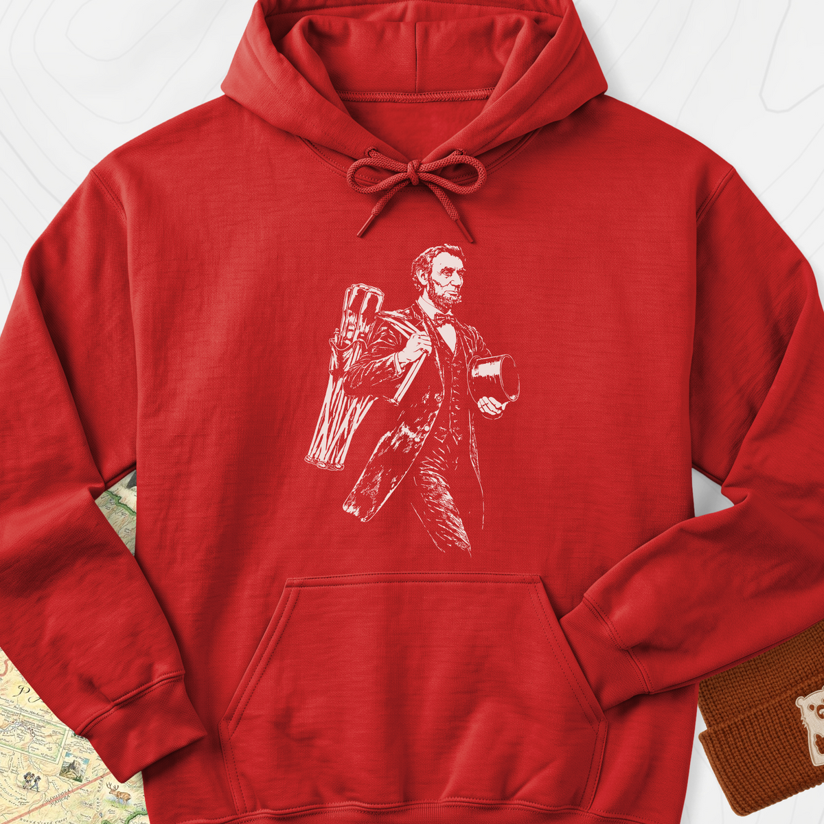 Lincoln Camping Gear Hoodie - Red